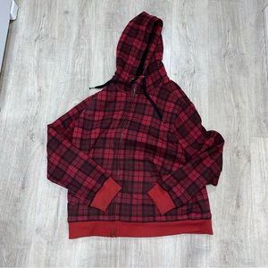 Aeropostale Black & Red Zip Up Jacket Size XL